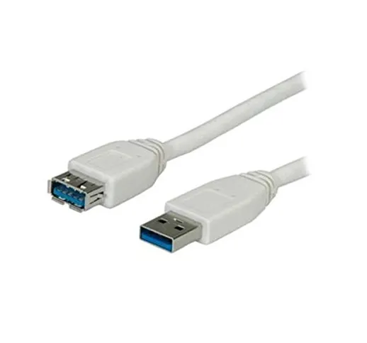 Nilox Prolunga USB 3.0, Connettori Maschio/Femmina, 0.8 m, Bianco