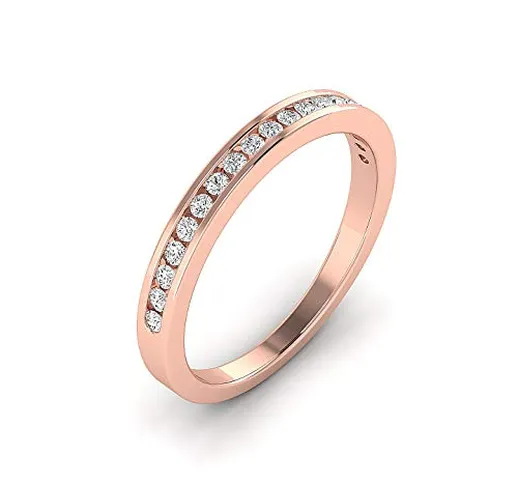 Anello Eternity con diamanti da 2,60 mm di larghezza, per donne, taglio brillante rotondo...