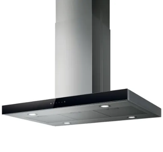 Elica Cappa Cucina Joy Isola 90 cm Vetro Nero