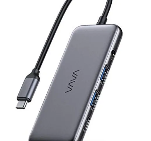 VAVA Hub USB C, adattatore USB-C 8 in 1, con HDMI 4K a 60 Hz, USB-C e 2 porte dati USB-A d...