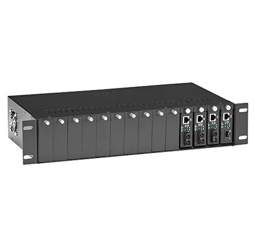 Black box lhgc-rack rame a fibra media converter Chassis – 2U 14-slot