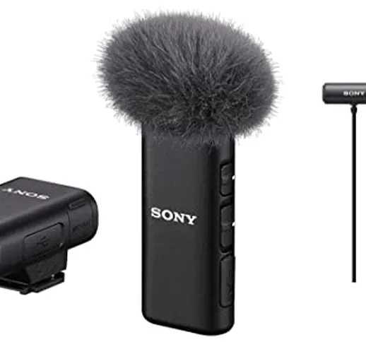 Sony ECM-W2BT Microfono Wireless con connessione Bluetooth & ECM-LV1 Microfono Lavalier co...