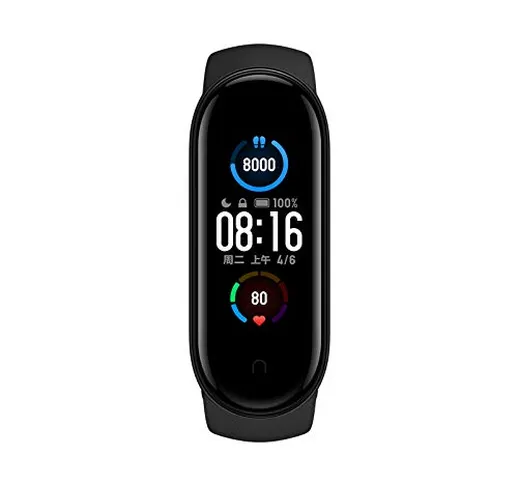 Xiaomi mi Band 5 Smart Fitness Bracelet Cardiofrequenzimetro 5ATM Impermeabile * 14 Giorni...