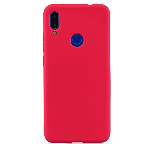 cuzz Custodia Xiaomi Redmi Note 7+(Film di Vetro temperato)Silicone TPU Cover Morbida Prot...