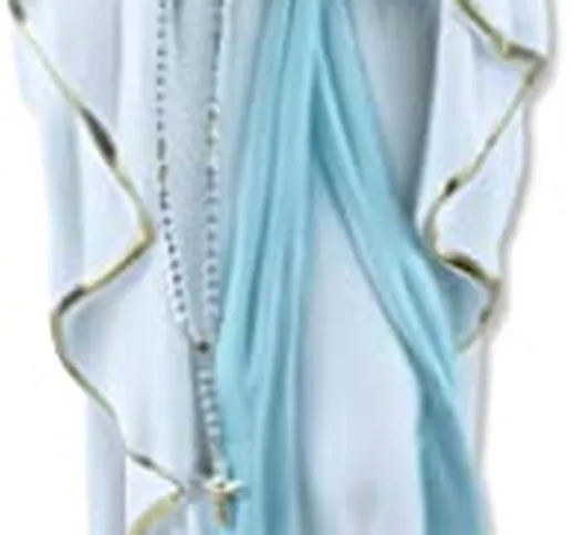 Statua della Madonna di Lourdes in resina. Altezza cm 50. Dipinta a mano.