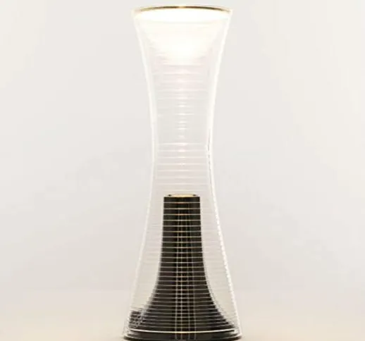 Come Together - Lampada portatile a LED, senza fili, altezza 26,5 cm, colore: Nero