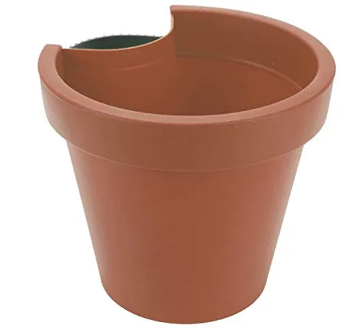 Spetebo - Vaso per piante in terracotta, 24 x 21 cm, rotondo