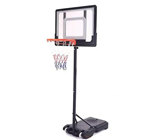 XZYB-lqj Songmin Canestro da Basket Regolabile in Altezza con Ruote Portatile Bambini Basa...