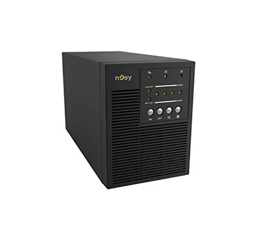 nJoy Echo 1000VA Gruppo di Continuità On-Line Doppia Conversione UPS, 800 Watt, RS232 Onda...