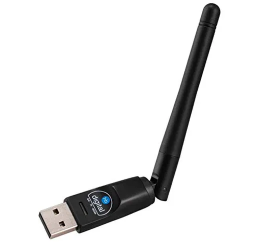 Dongle wireless HB-Digital con antenna: adattatore WiFi WLAN Stick USB Ricevitore wireless...