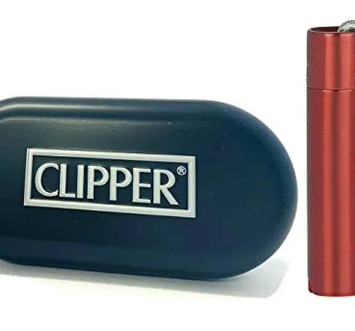 Clipper Accendino in metallo a forma di diavolo, colore: rosso
