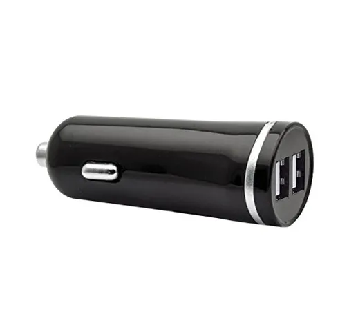 Phonix X-Wave Carica Batteria per Auto con 2 Porte USB, Nero