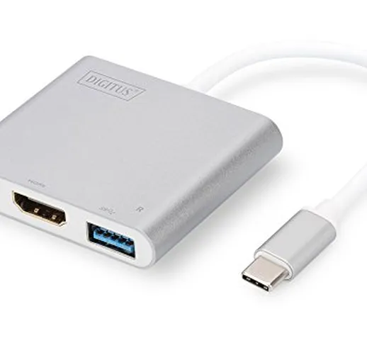 Digitus DA70838 Adattatore Multiporta USB 3.0 Tipo C - HDMI+USB 3.0+ Porta Tipo C