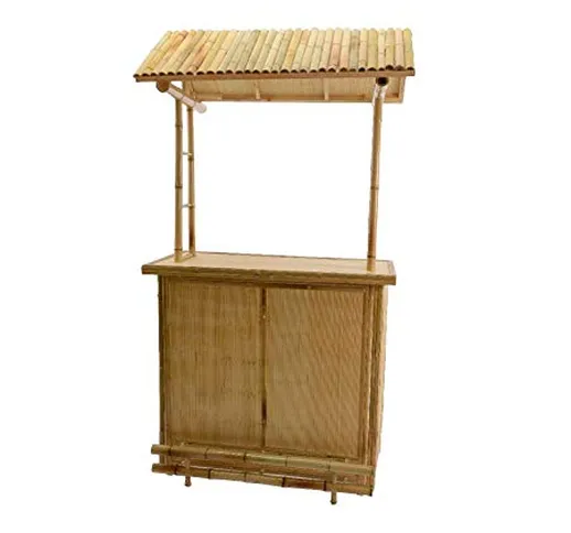 Mobile bar in bamboo 61 x 120 x 225 h cm