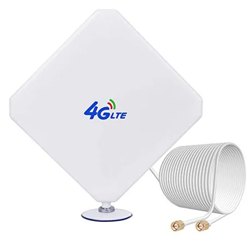 4G LTE Antenna SMA Antenna WiFi 35dBi Dual Mimo Amplificata Outdoor Antenna per 4G Router...
