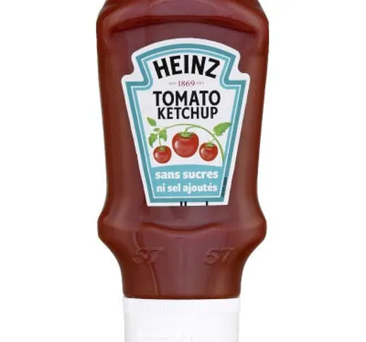 Heinz Ketchup zero aggiunto, 70% meno zuccheri, flacone morbido top down 425 g