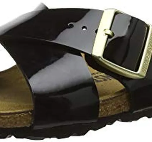 Birkenstock Siena, Sandali a Punta Aperta Donna, Nero (Noir Noir), 38 EU