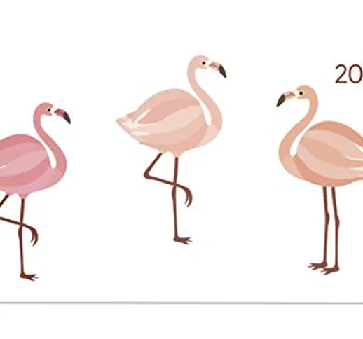 Agenda settimanale Ladytimer Pad 2019 „Flamingo“ 15,6x9 cm