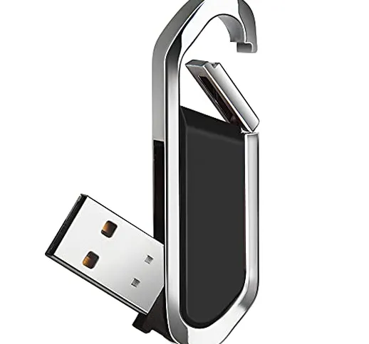 Chiavetta USB 64GB Pendrive Portatile a Forma di Portachiavi, USB 2.0 Unità Flash per Arch...