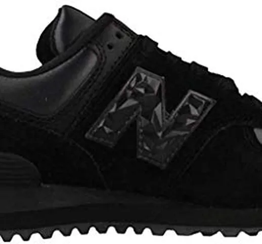 New Balance 574 Wnv Sneaker Donna Nero Scarpe Sportive Scarpetta da Ginnastica, 39, Nero