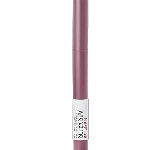 Maybelline New York Rossetto Matita SuperStay Ink Crayon Colore Matte a Lunga Tenuta, 25 S...