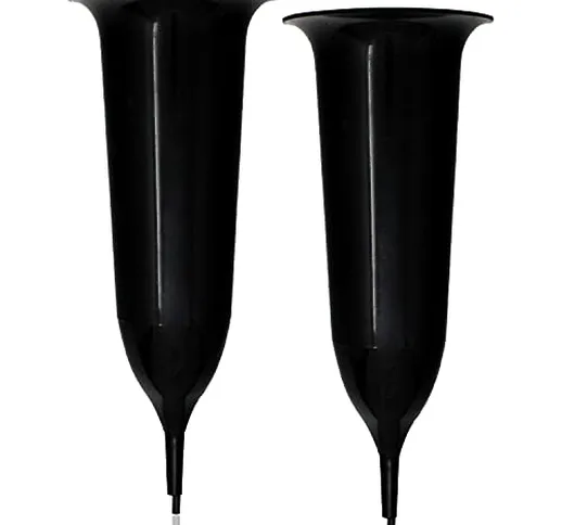 Selldorado® 2X Vaso da Tomba con Picco di Terra 24 x 10 cm - Vaso cimiteriale per Decorare...