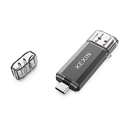 KEXIN 64GB Chiavetta USB 3.0 Pendrive 2 in 1 Memoria USB Type C Chiavette OTG Unità Flash...