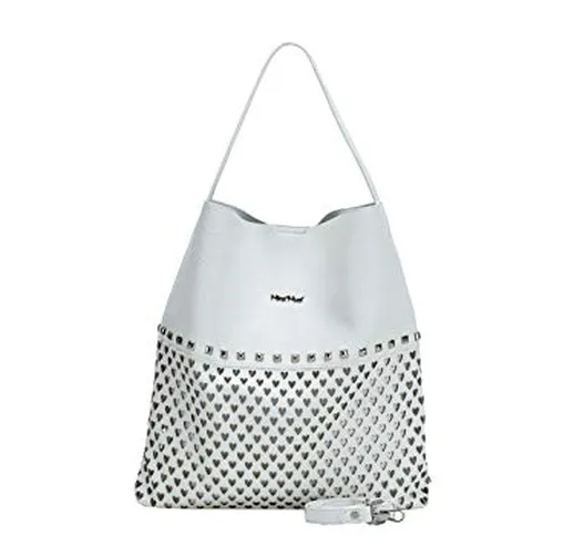 MIMI-MUA' BORSA HOBO FORATA ART M8-H199162 BIANCO, U