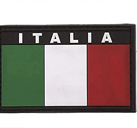Patch 3D Bandiera Italiana Tricolore in PVC a strappo 8x5 cm…