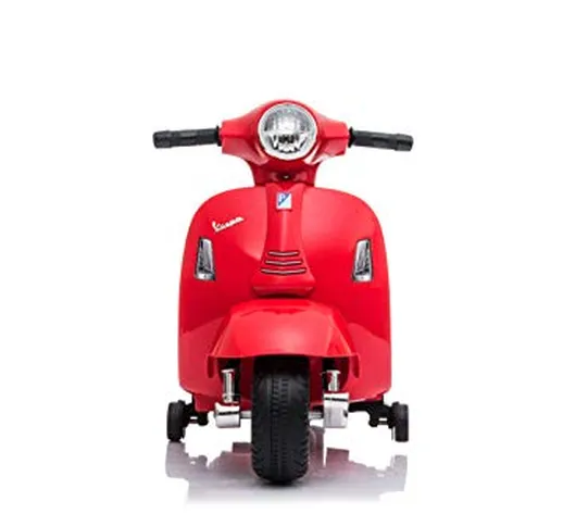 Babycar Moto Elettrica per Bambini Piaggio Mini Vespa ( Rosso ) 6 Volt con luci e Suoni Uf...