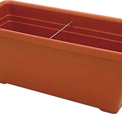 Vaso Fioriera in plastica ICS colore terracotta 60x30