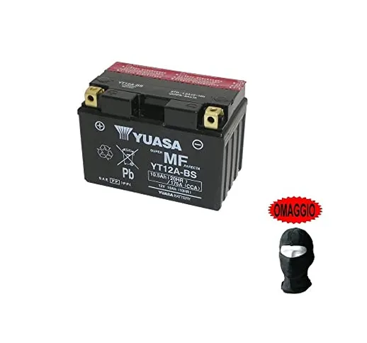 COMPATIBILE CON SUZUKI GSX R (K5/K6) 1000 2005-2006 BATTERIA YT12A-BS YUASA(SIGILLATA E GI...