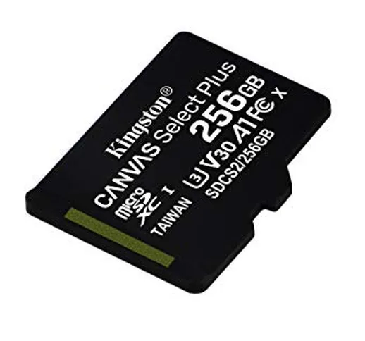 Kingston Canvas Select Plus SDCS2/256GBSP Scheda microSD Classe 10, senza Adattatore SD, 2...