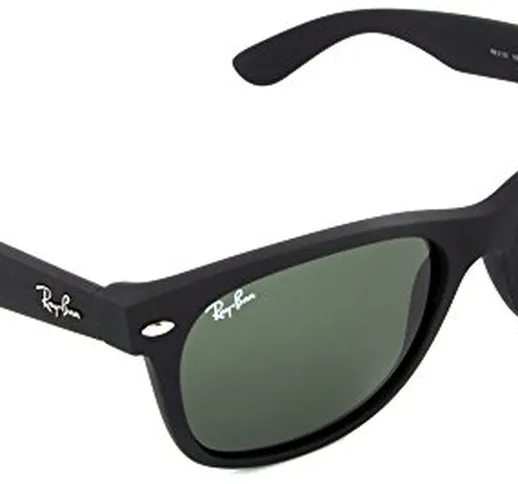 Ray-Ban New Wayfarer RB2132 622 Black Rubber/Crystal Green