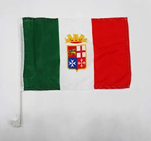 AZ FLAG Bandiera per Auto Italia Marina Militare 45x30cm - BANDIERINA da Auto Italiana NAV...