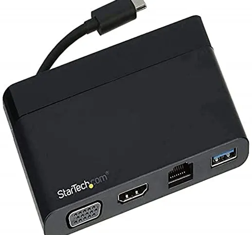 StarTech.com Adattatore Multi-porta USB-C con HDMi e VGA - 1x USB-A - Mac / Windows / Chro...