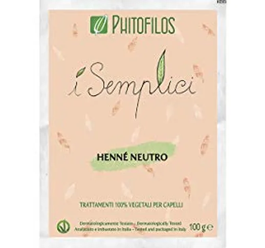 Phitofilos HENNE' NEUTRO I Semplici 100gr 100% Vegetale Tonico lucidante