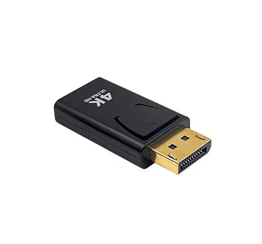 Duttek - Adattatore da DisplayPort a HDMI, placcato oro DP maschio a HDMI femmina, 1,4 V 4...