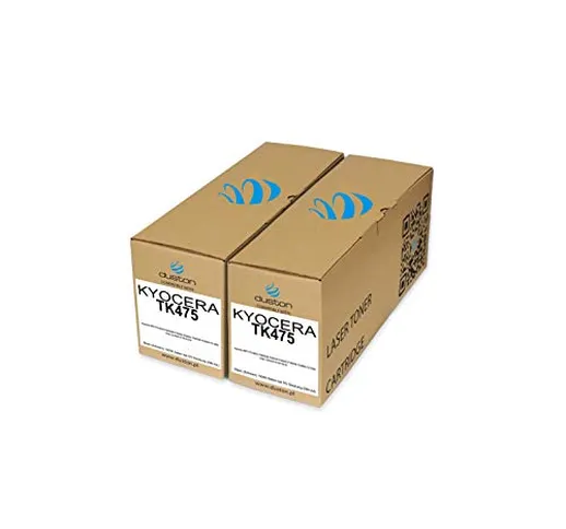 2x TK475, TK-475 Toner nero rigenerato Duston compatibile con Kyocera MFP FS6025 FS6025B F...