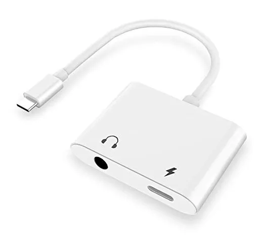 Lecone Tipo C Splitter Adattatore di Ricarica e audio Jack 3,5mm 2 in 1 USB C Audio Carica...