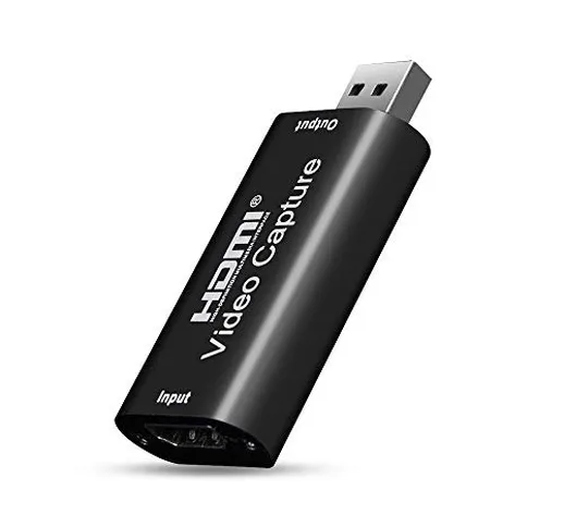 Microvolt Scheda di acquisizione Video da HDMI a USB, 1080p USB2.0 per DSLR/Videocamera/Ac...