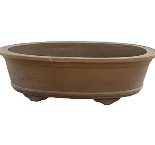 Vaso per bonsai ovale in gres 43x30x10 cm - GL27b