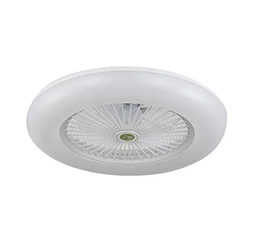 BEL AIR HOME - Ventola da soffitto a LED, serie Raki, colore argento, luce integrata, LED...