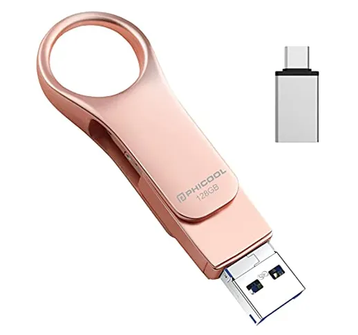 Chiavetta USB 128GB Memoria USB Flash Drive PHICOOL Chiavetta USB Phone USB 3.0 Pen Drive...