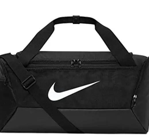 Nike Brasilia Borsa Sportiva Unisex Adulto, Nero/Bianco, S/41 L