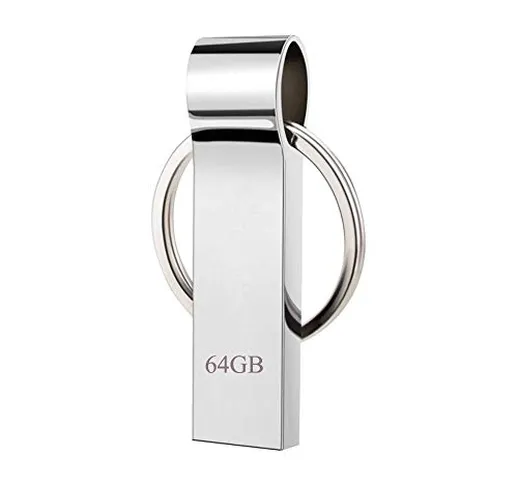 Dorypal Pendrive 64GB Chiavetta USB Flash Drive USB Metallo DataTraveler Memoria Impermeab...