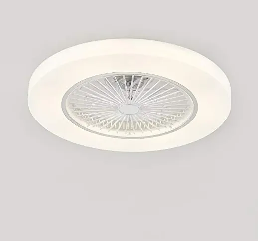SUZNIU Ventilatore a soffitto con Lampada, Ventilatore a soffitto con luci a LED, 3 veloci...