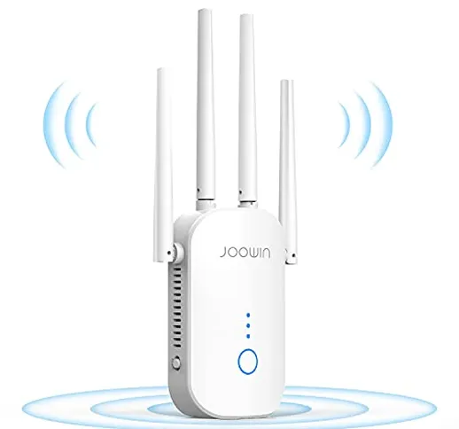 JOOWIN Ripetitore WiFi 1200Mbps Extender WiFi Dual Band 5GHz & 2.4GHz, Amplificatore WiFi...