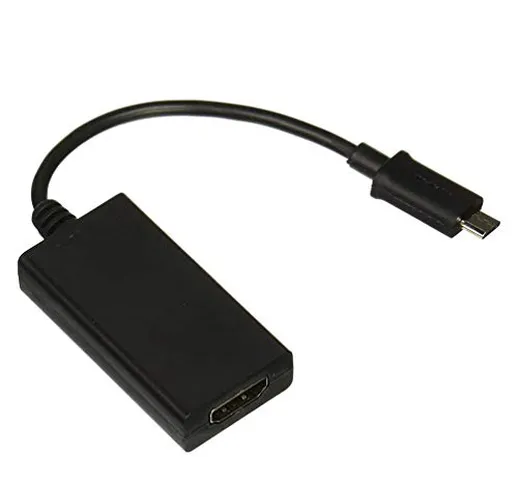 Ledmomo - Adattatore da micro USB ad HDMI, adattatore MHL, HD, HDTV, con cavo di 20 cm per...