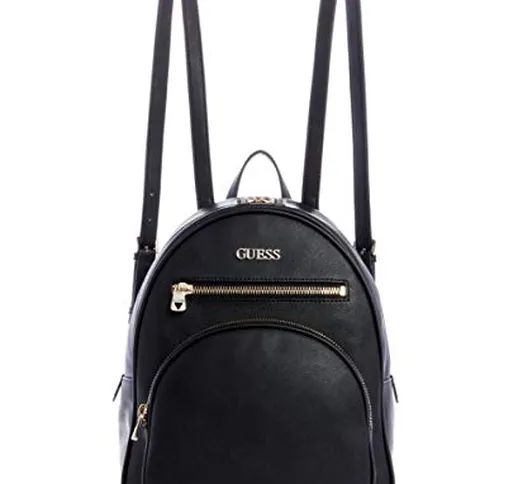 Guess, NEW VIBE LARGE BACKPACK Donna, Nero, Taglia unica